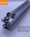 All In One M5 Hardware Kit For 2020 2040 8020 Aluminum Extrusion Profiles 200Pcs shown installed in aluminum profile