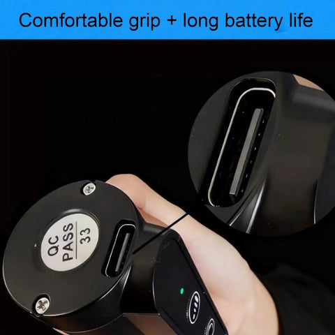 Close-up of Mini Cordless Rotary Tool Kit With USB Charging, 3 Speeds, focusing on USB-C port and comfortable grip handle.