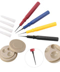 Watch Oiler Kit With Four Precision Oil Pens For Delicate Movements, plastic oil cup with three depressions, caps included