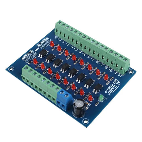 8 Channel Optocoupler Isolation Board No Fuss 24V To 3.3V Level Shifter For PLC And MCU Signals PNP Output Module