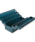 17 Inch Cantilever Tool Box With 5 Trays Portable Metal Organizer For Tools Heavy Duty Steel Construction Fold Out Storage
