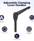 Pro Shop Grade Quick Release Lever Handles With No Sweat Adjustment M10X60MM Zinc Alloy Male Thread Stud Knobs, adjustable clamping lever handle.