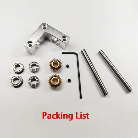 Components of the 90 Degree Micro Steering Gearbox Right Angle Bevel Drive 1 To 1 Transmission for DIY projects