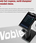 NB4 Plus RC Transmitter with Three Point Five Inch IPS Screen and Two Point Four G Eight Channel Remote on stand