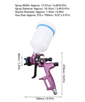 Pro Grade Hvlp Paint Sprayer Attachment With 1 3Mm Tip delivers hella smooth coverage, showing purple gun size 210x150mm.
