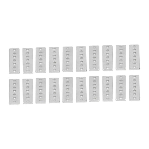 20Pcs Beefy Galvanized Steel Flat Bracket Mending Plate For Heavy Duty DIY Frames Straight Brace Lineup View
