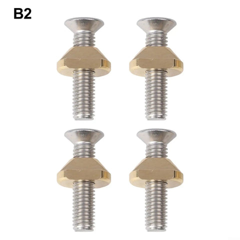 Heavy Duty Hydrofoil Wing Screw Kit And Foil Board Fixings For Surfing, four metal mounting screws with hexagonal nuts
