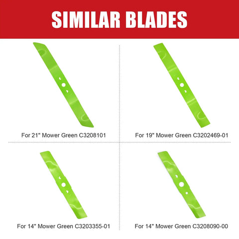 Replacement Heavy Duty Lawn Mower Blade 20.08 Inch For Greenworks 21 Inch Mower C3208101 similar blades image