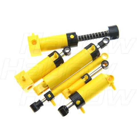 Yellow 35 Piece Pneumatic Technic Parts Kit Compatible With Major Brands Including Air Cylinders