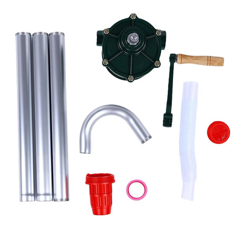 Banapoy 26L Manual Min Drum Pump For Engine Oil Transfer Made From Sturdy Aluminum Alloy Corrosion Resistant Design With High Strength Impeller Ideal For Auto Repair Shops And Mechanical Workshops To Safely Move Diesel Hydraulic Fluids Without Spills Or