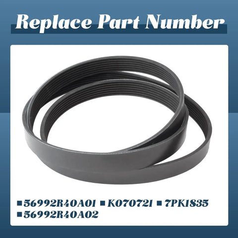 Top Grade Esttlamer Engine Serpentine Drive Belt Fits Honda Accord 2.4L V6 L4 Models 2008 Through 2012 DX EX And LX Trim Levels Replace Part No K070721 56992R40A01