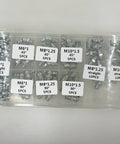 All In One Hydraulic Grease Nipples Kit 260-Piece Replacement Fittings Set With Durable Storage Case labeled compartments