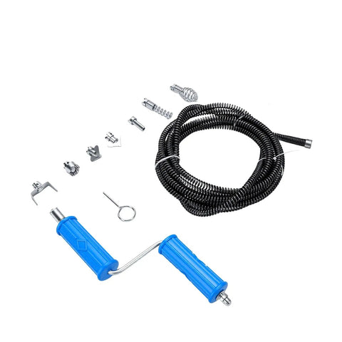Heavy Duty Drain Snake Auger Handles Tough Sink Blockages No Sweat Yanks Hair And Grease Clogs Out Fast 3 Meter Flexible Alloy Steel Plumbing Tool for drains.