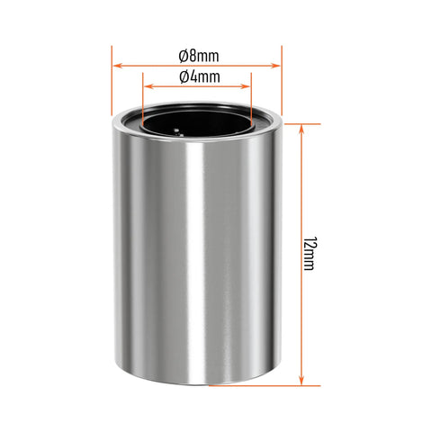 4 Pcs LM4UU Linear Ball Bearings 4mm Bore 8mm OD 12mm Length With Double Side Rubber Seal For CNC And 3D Printer Motion Systems