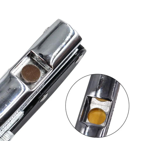 Close-up of Heavy Duty Hole Punch Set Five Sixteenth Inch Eight Millimeter With Countersink Drill, showing steel construction detail.