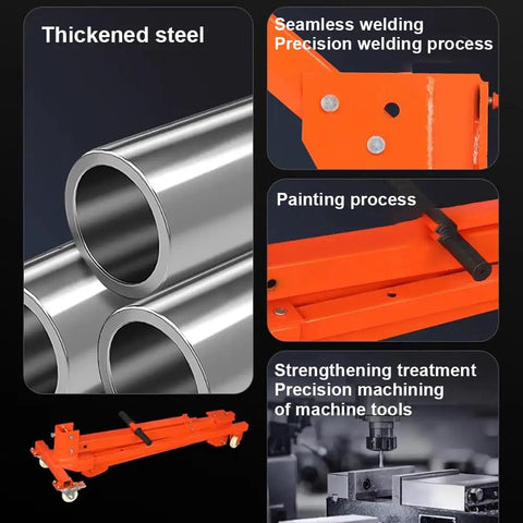 Heavy Duty Electric Hoist Crane shows thickened steel, seamless welding, painting process, and machine tool precision.