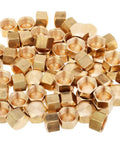 Three Eighths Inch Brass Compression Cap For Tubing Fittings Pack Of Sixty Durable Brass Cap Fits Three Eighths Inch Outer Diameter Lines