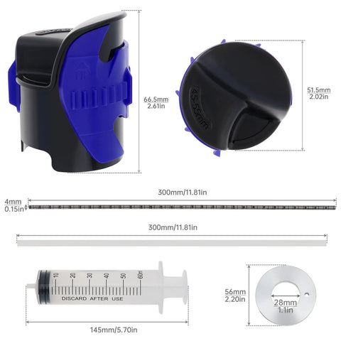 All In One Front Fork Maintenance Kit For Motorcycles, Fork Seal Saver Cleaner 45mm To 55mm components with measurements