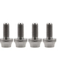 Four Titanium M5x12mm Bottle Cage Bolts With Washers, Grade 5 6Al-4V Bike Water Bottle Holder Hardware, lightweight hex head.