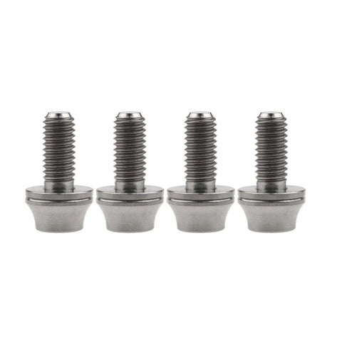 Four Titanium M5x12mm Bottle Cage Bolts With Washers, Grade 5 6Al-4V Bike Water Bottle Holder Hardware, lightweight hex head.