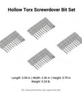 Awesome Hollow Torx Screwdriver Bit Set Made From Tough Alloy Steel With Center Pin Hole. 11-piece set, alloy steel, 3.94 x 2.36 in