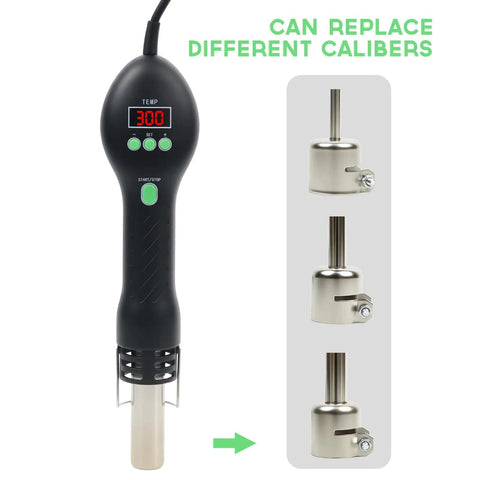 Hot Air Rework Station For Electronics Soldering With 500C Temperature Control And 932F Range Pro Grade Dual Function Heat Gun with interchangeable nozzles