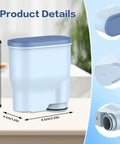 Front view of light-blue CA6903 coffee filter cartridges, 3-pack for Philips AquaClean water filter system.