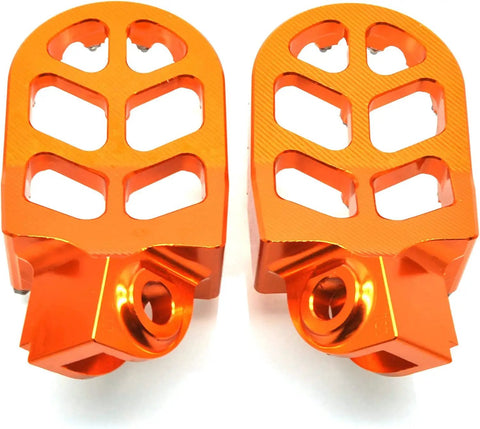 Dope Orange CNC Dirt Bike Foot Pegs For KTM Adventure Motorcycles 2001 To 2018 Durable Aluminum Foot Pedals front view