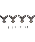 Rustproof Premium Alloy Wood Case Legs With Screws 12 Pack For Jewelry Boxes And Small Furniture shown with screws