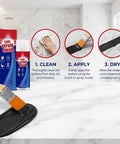 Instructions for All Purpose Waterproof Leak Repair Sealant And Spray Caulk For Roofs Walls Wood And Concrete Quick Dry Clear Adhesive