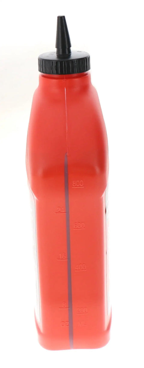 Top Shelf Sae 80W90 Premium Rear Axle Gear Oil Engineered For Limited Slip Differentials plastic bottle with measurement markings.