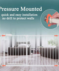 Extra Wide Walk Through Baby Gate Pressure Mounted With Extension For Doorways And Kitchen And Living Room Auto Close Hold Open 90 Degree Safe Toddler And Pet Gate For Large Openings