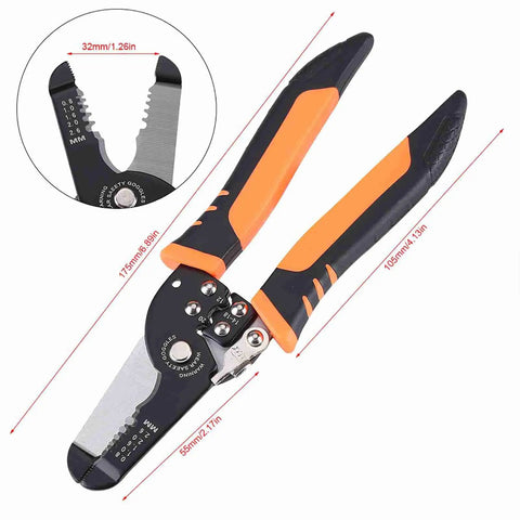 Versatile Wire Stripper Pliers Cutting Tool For DIY Wiring Auto And Home Projects Electrician Grade Heavy Duty Manganese Alloy Built