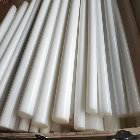 2 Pieces HDPE Round Rod 1 Inch Diameter 13 Inch Length White Plastic Round Rod For Mechanical Processing And DIY Projects Durable Built To Last Low Water Absorption Corrosion Resistant Acid Alkali Salt Resistant