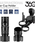 Flexible 4 In 1 Car Cup Holder And Console Organizer With 360 Degree Rotation Fits Rivian R1s And R2, black multifunctional storage.