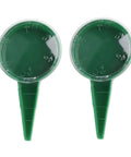 Two green Handheld Seed Spreader and Seeding Tool Set for Garden and Farm Adjustable Dial Control Seed Planter Clump Free