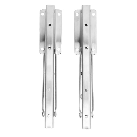 Wall Mounted Folding Table Bracket With Auto Locking Hinge And 240mm Support shown in a pair, stainless steel construction