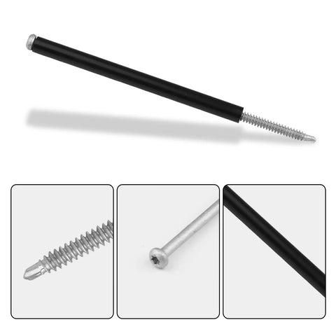 Composite view of 10 Pack 7 Inch Gutter Screws And Plastic Ferrules For Sagging Gutter Repair No Fuss Easy Install Rust Resistant Weatherproof Kit