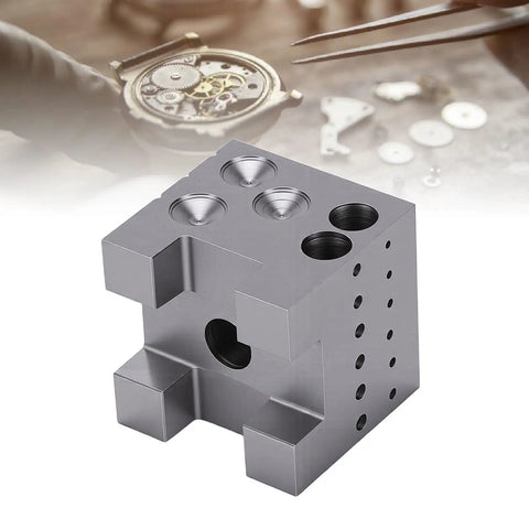Watch Doming Block Tool For Horology Enthusiasts With Iron Doming And 12 Graduated Holes Pro Grade Heavy Duty Bench Block