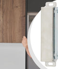 Magnetic Door Catch Stainless Steel Cabinet Latch With Strong Hold For Cupboard RV Marine And Outdoor Use shown open