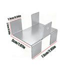 Heavy Duty Metal Fence Brackets No Drill Anti Rattle Clip Set Four Piece Gravel Board