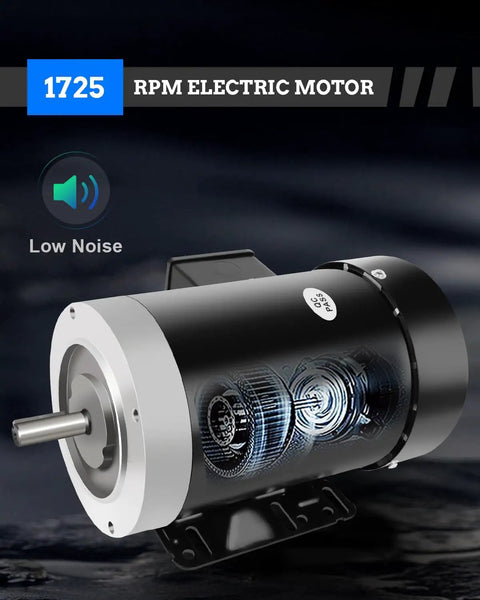 Beefy 1.5 HP General Purpose Electric Motor With 1725 RPM, Three Phase, Four Pole 56C TEFC, 60 Hz, 230 and 460 Volt, IP55 Rated