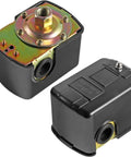 Water Well Pressure Switch With Adjustable Differential Thirty To Fifty PSI Setting One Quarter Inch Female NPT Black Heavy Duty