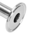 Stainless steel DERNORD sanitary tri-clamp spool tube, 3/4 in OD, 36 in long, 1.5 in tri-clamp flange