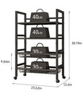 Rolling Metal Storage Cart With Removable Grid Basket And Locking Wheels For Kitchen Pantry And Home Organization A Real Workhorse Four Tier Mobile Organizer That Keeps Dishes Groceries Or Tools Neatly In Reach with weights showing load capacity and dimensions.