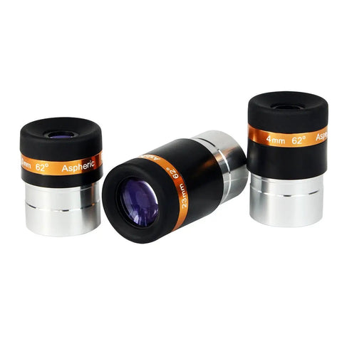 4mm 10mm 23mm Telescope Eyepiece Set With Fully Coated Optics, 62 Degree Wide Field Of View, 1.25 Inch Barrel close-up