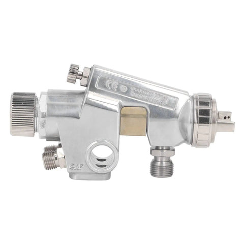 Pneumatic Paint Sprayer Air Spray Gun Delivering 98 Psi Power With Fine Atomization And Adjustable Width Control side view showing metallic construction.