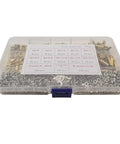 Brass Standoff Screws Nuts Washers Kit 910Pcs M3 Hex Spacer Assortment For DIY Projects Electronics Cabinetry And Repairs Includes Male And Female Threads With Precise Thread Design. clear organizer box with M3 brass spacers, nuts, washers and screws