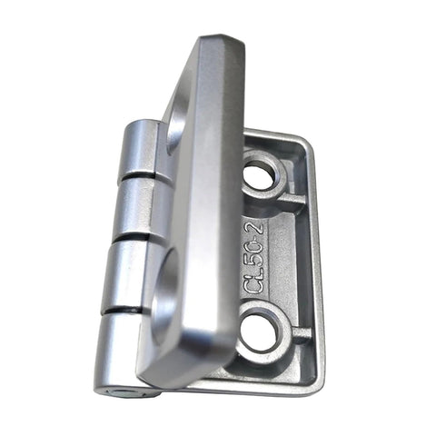 Close-up of 60 X 50Mm Switch Control Distribution Box Door Hinge for electric cabinets; heavy-duty metal cabinet accessory.