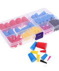 Topperfun High Temp Silicone Rubber Tapered Assortment Kit With Sealing Plugs For Test Tubes Flasks And Tanks To Mask Off Holes Effortlessly in storage case